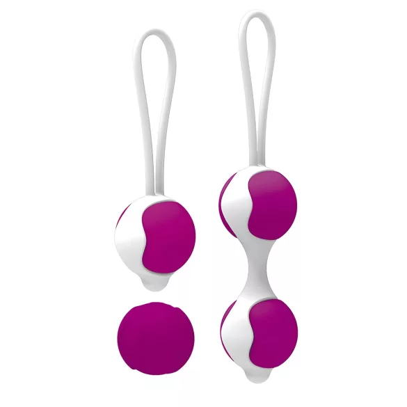 Pretty Love Orgasmic - verstelbare geishaballen set - wit/paars