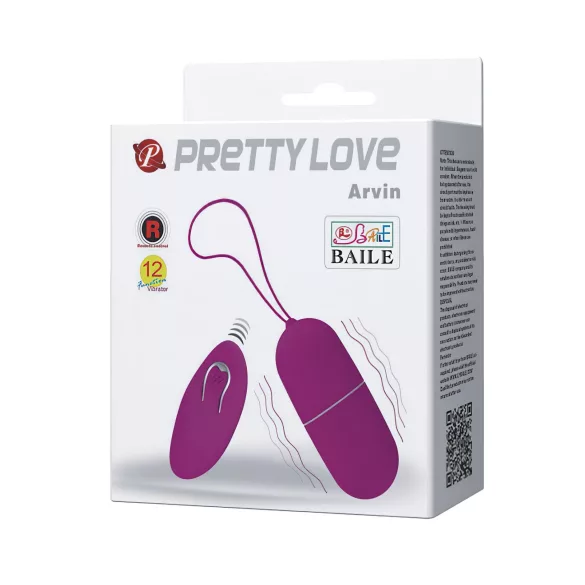 Pretty Love Arvin - draagbaar vibrerend ei met afstandsbediening (roze)
