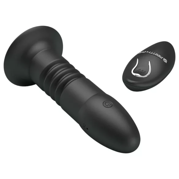 Pretty Love - anale vibrator met stootfunctie - zwart