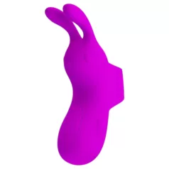   Pretty Love Bunny - vinger vibrator met konijn oortjes - siliconen - paars