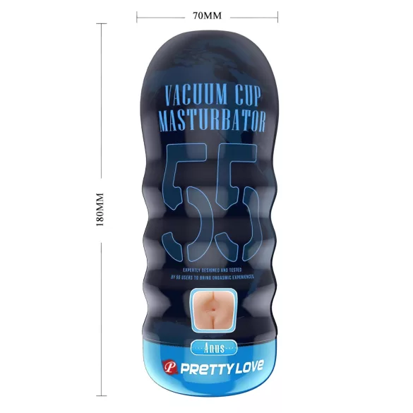 Pretty Love Vacuum Cup - levensechte masturbator in de vorm van een kont (huidskleur)