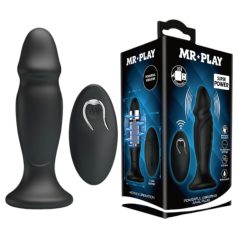 MR. PLAY - oplaadbare, draadloze anale vibrator (zwart)