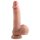 Dual Density - zuignap, realistische dildo met ballen - 18cm (natuur)