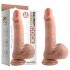 Realistisch Dildo - Dual Density met zuignap en ballen - 18cm (Naturel)