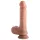 Dual Density - realistische dildo met balzak en zuignap - 20 cm (huidkleurig)