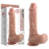 Dual Density - realistische dildo met balzak en zuignap - 20 cm (huidkleurig)