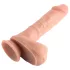 Dual Density - realistische dildo met balzak en zuignap - 20 cm (huidkleurig)
