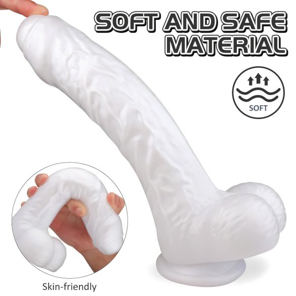 Sex HD Martin - dildo met zuignap en ballen - realistisch - wit