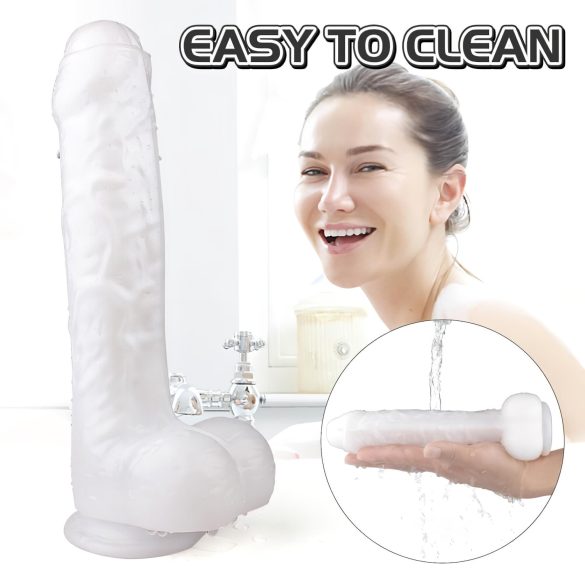 Sex HD Martin - dildo met zuignap en ballen - realistisch - wit