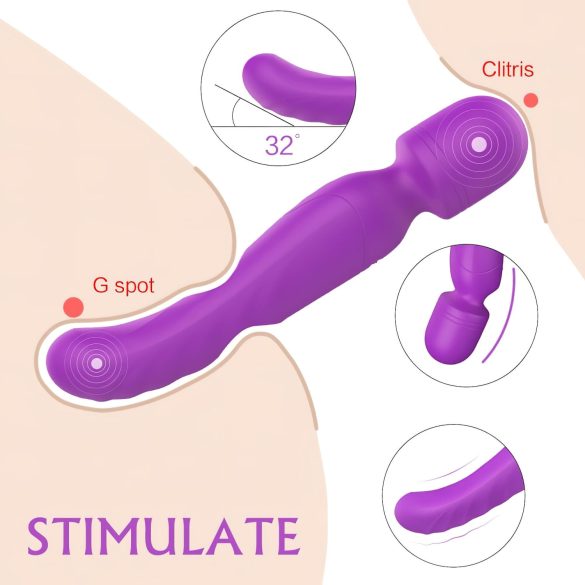 Sex HD Iris - Vibrator met 2 motoren - Verwarmend - Paars