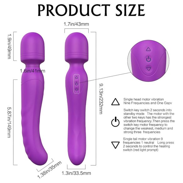 Sex HD Iris - Vibrator met 2 motoren - Verwarmend - Paars