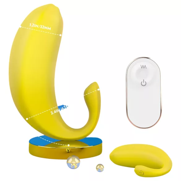 Sex HD - draagbaar app-gestuurd vibratie-ei (geel)