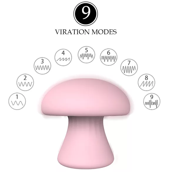 Magic Mushroom - oplaadbare vibrator (roze)