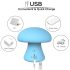 Magic Mushroom - oplaadbare gezichtsmassager (blauw)