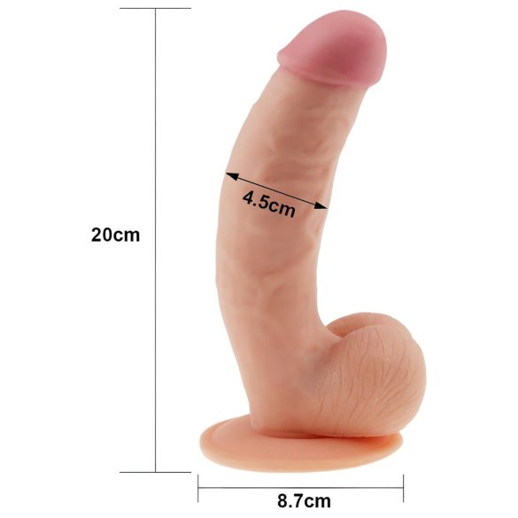 Lovetoy Ultra Soft - dildo - flexibel realistisch - 21,5cm huidkleurig