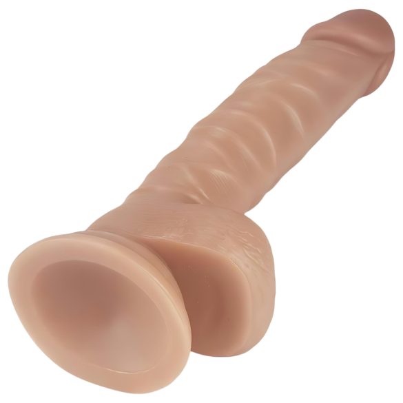 Lovetoy Real Extreme - zuignapdildo - 21cm (natuurlijk)