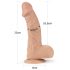 Lovetoy Real Extreme - dildo met zuignap - 23cm - huidskleur