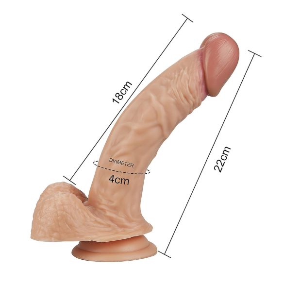 Lovetoy Real Extreme - G-punt dildo - realistisch - 21cm - huidkleurig