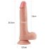Lovetoy Nature Cock - realistische dildo - dubbel gelaagd - 20cm - huidkleur