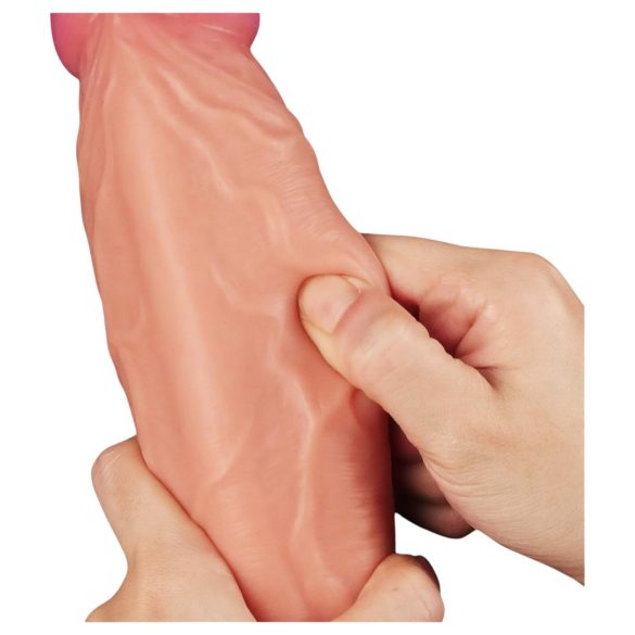 Lovetoy Nature Cock - realistische dildo - dubbel laags - 25cm - huidskleur