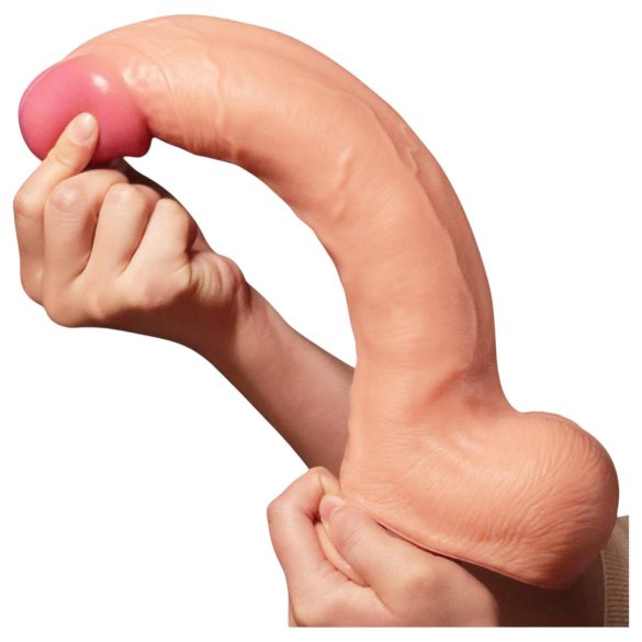 Lovetoy Nature Cock - realistische dildo - dubbel gelaagd - 30cm huidkleurig