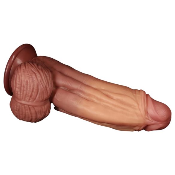 Lovetoy - realistische dildo - dubbel laags - 26cm - huidskleur