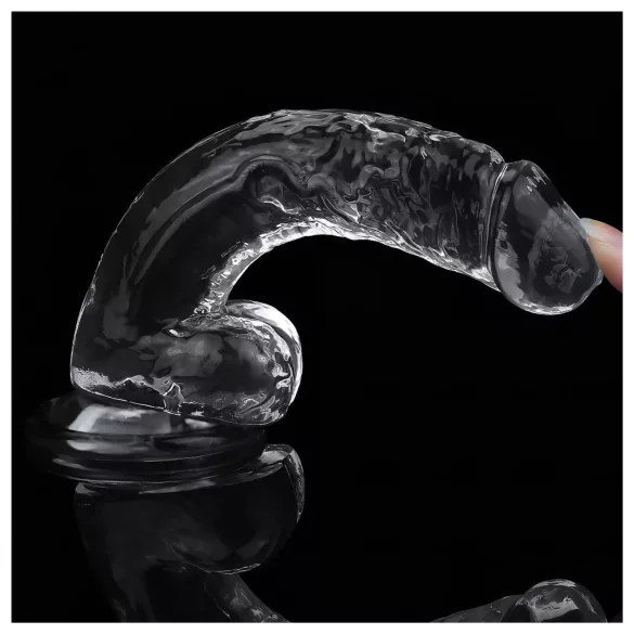 Lovetoy Flawless Clear - dildo met zuignap - transparant - 19 cm