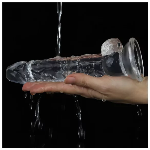 Lovetoy Flawless Clear - dildo met zuignap - transparant - 19 cm