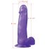 Lovetoy Jelly Studs - dildo met zuignap - 20 cm - paars