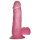 Lovetoy Jelly Studs - Roze zuignap dildo 15cm