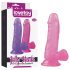 Lovetoy Jelly Studs - Roze zuignap dildo 15cm