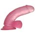 Lovetoy Jelly Studs - Roze zuignap dildo 15cm