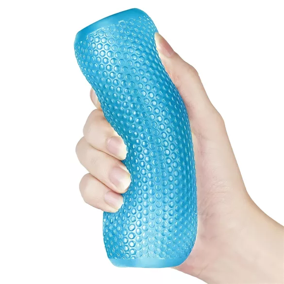 Lovetoy Training Master - dubbele masturbator - geribbeld - blauw
