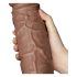 Lovetoy Chubby - levensechte dildo 25cm met zuignap (naturel)