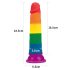 Lovetoy Prider - Realistische Regenboog Dildo - 19cm