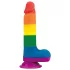 Lovetoy Prider - realistische dildo met testikels - 20cm - regenboog