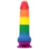 Lovetoy Prider - realistische dildo met testikels - 20cm - regenboog