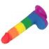 Lovetoy Prider - realistische dildo met testikels - 20cm - regenboog