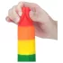 Lovetoy Prider - realistische dildo met testikels - 20cm - regenboog