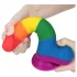 Lovetoy Prider - realistische dildo met testikels - 20cm - regenboog