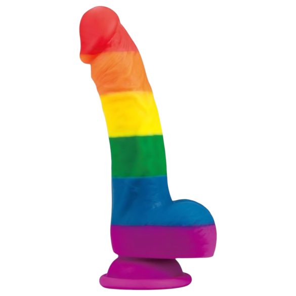 Lovetoy Prider - Levensechte siliconen dildo - 19 cm (regenboog)