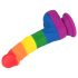 Lovetoy Prider - Levensechte siliconen dildo - 19 cm (regenboog)
