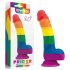 Lovetoy Prider - Levensechte siliconen dildo - 19 cm (regenboog)