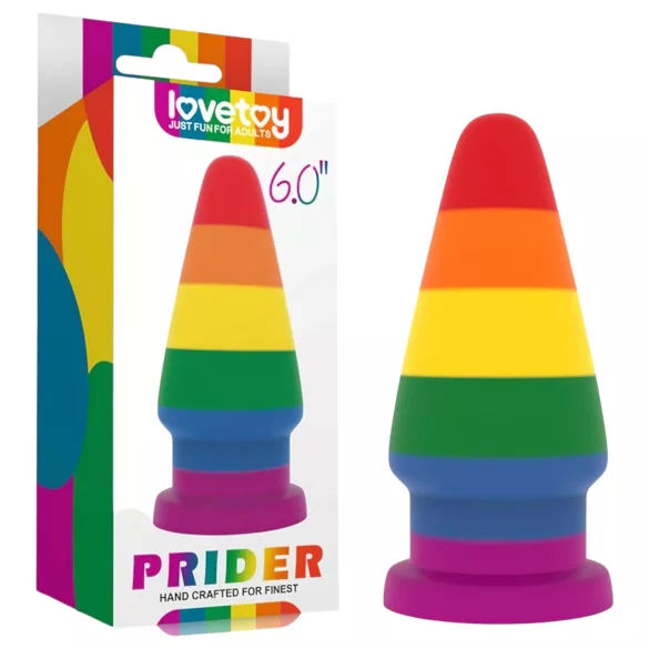 Lovetoy Prider - anale dilatatieplug - 15 cm (regenboog)