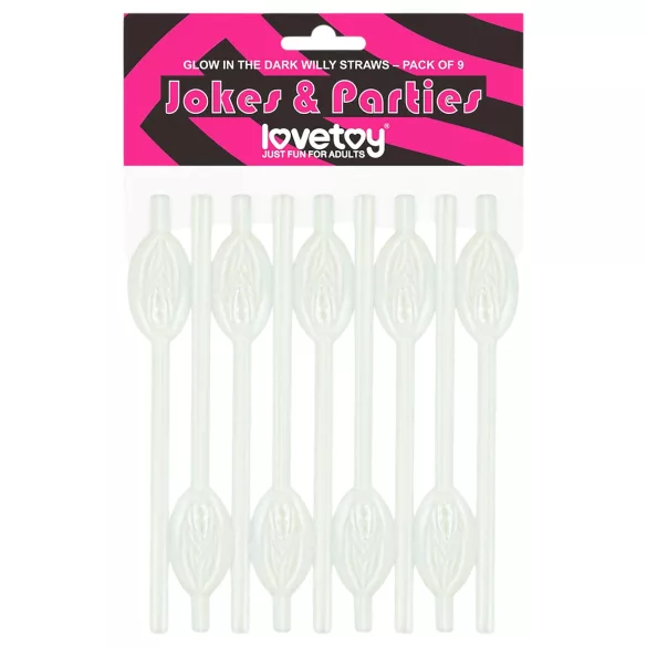 Lovetoy - rietje met vagina - lichtgevend - wit