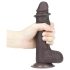Lovetoy Sliding-Skin - dubbel laag dildo - 18cm (bruin)
