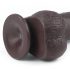 Lovetoy Sliding-Skin - 23cm dubbelgelaagde dildo (bruin)