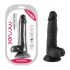 Mr. Rude: Realistische zuignap dildo met ballen - 19 cm (zwart)