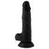 Mr. Rude: Realistische zuignap dildo met ballen - 19 cm (zwart)