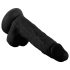 Mr. Rude: Realistische zuignap dildo met ballen - 19 cm (zwart)